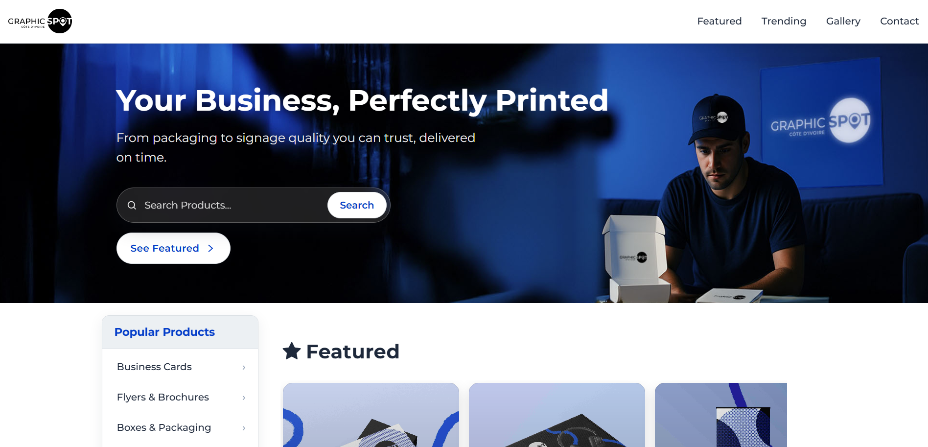 GraphicSpot — Printing Services Website